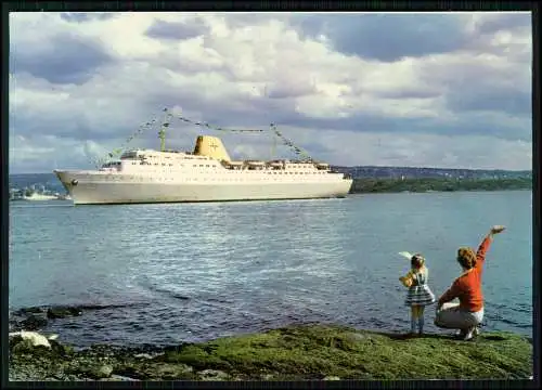 2x Foto AK - Fährschiff MS Kronprins Harald - Linie Kiel Oslo