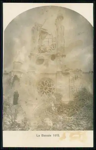 6x Foto AK 1. WK - Kriegszerstörung Westfront - Feldpost