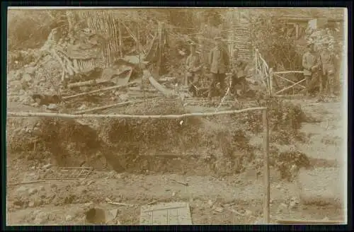 6x Foto AK 1. WK - Kriegszerstörung Westfront - Feldpost