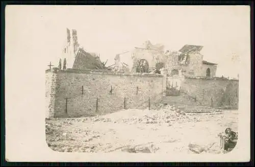 6x Foto AK 1. WK - Kriegszerstörung Westfront - Feldpost