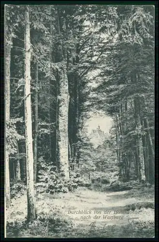 AK - Eisennach - Durchblick von der Hohen Sonne zur Wartburg - 1905 gelaufen