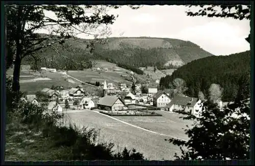 Echt Foto AK - Obertal Baiersbronn im Schwarzwald - Häuser Ort mit Kirche