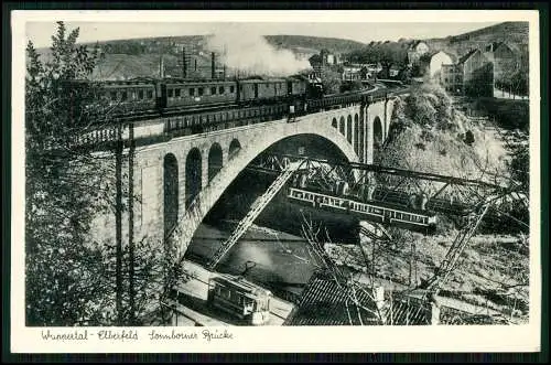Elberfeld Wuppertal 3 Bahnen Sonnborner Brücke Schwebebahn Eisenbahn Straßenbahn