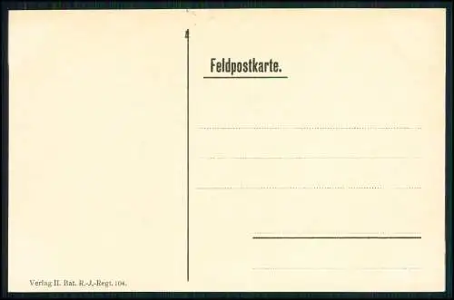 8x AK 1. WK - Ansichten - Verlag II. Bat. R.-J.-Regt. 104. - gezeichnet Lademann