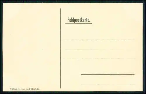 8x AK 1. WK - Ansichten - Verlag II. Bat. R.-J.-Regt. 104. - gezeichnet Lademann