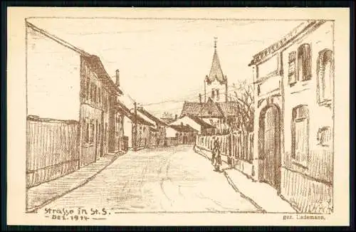 8x AK 1. WK - Ansichten - Verlag II. Bat. R.-J.-Regt. 104. - gezeichnet Lademann