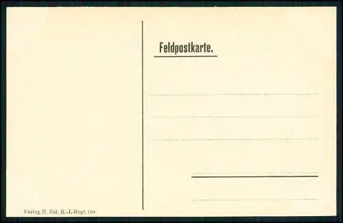 8x AK 1. WK - Ansichten - Verlag II. Bat. R.-J.-Regt. 104. - gezeichnet Lademann