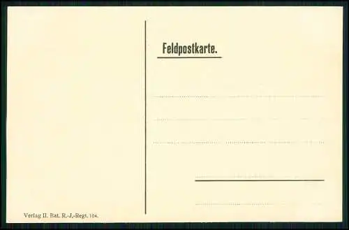 8x AK 1. WK - Ansichten - Verlag II. Bat. R.-J.-Regt. 104. - gezeichnet Lademann