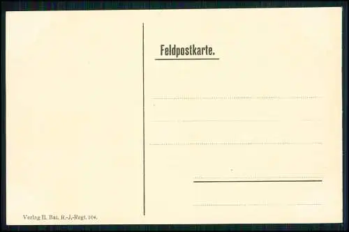 8x AK 1. WK - Ansichten - Verlag II. Bat. R.-J.-Regt. 104. - gezeichnet Lademann