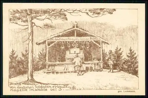 8x AK 1. WK - Ansichten - Verlag II. Bat. R.-J.-Regt. 104. - gezeichnet Lademann