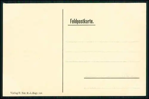 8x AK 1. WK - Ansichten - Verlag II. Bat. R.-J.-Regt. 104. - gezeichnet Lademann
