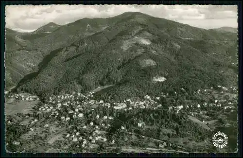 Foto AK - Badenweiler im Schwarzwald mit Hochblauen - Schöning Luftbild - gel.