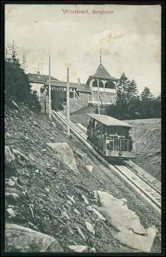 AK - Bad Wildbad Kreis Calw - Blick auf Bergbahn Standseilbahn - 1904 gelaufen
