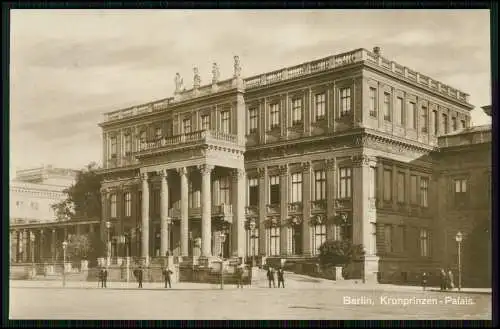 Echt Foto AK - Berlin Palais des Kronprinzen - 1916 Feldpost Bahnpost Leipzig