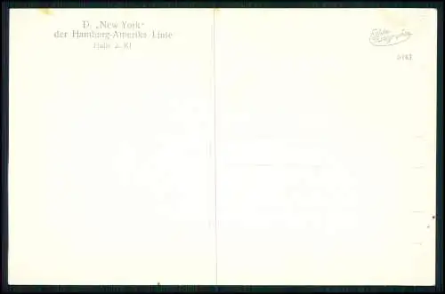 6x AK Foto - Dampfer New York Hamburg Amerika Linie - Kammer Kajüte Halle 1 u. 2