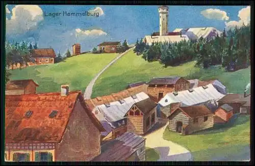 Künstler AK - Lager Hammelburg in Bayern - Verlag Joseph Eglau - 1920 gelaufen