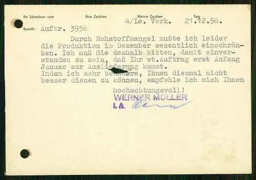 7x Karte - Hauschild Gummiwaren Leipzig 1956 - versendet an Firmen SN - ST - DDR