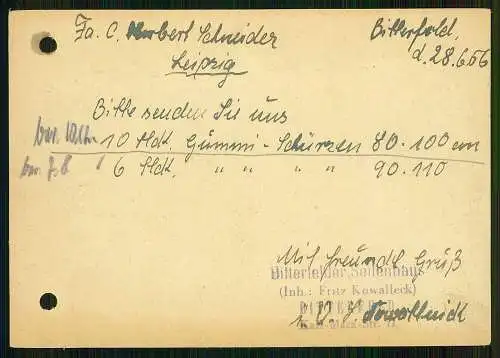 7x Karte - Hauschild Gummiwaren Leipzig 1956 - versendet an Firmen SN - ST - DDR