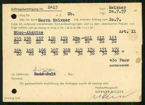 7x Karte - Hauschild Gummiwaren Leipzig 1956 - versendet an Firmen SN - ST - DDR