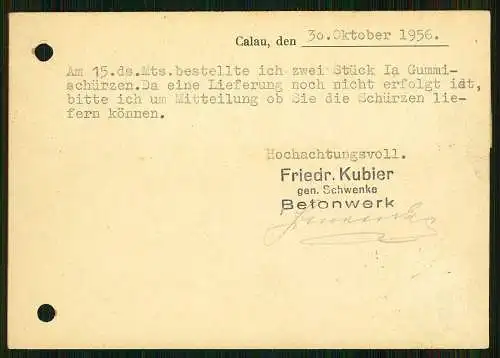 7x Karte - Hauschild Gummiwaren Leipzig 1956 - versendet an Firmen SN - ST - DDR