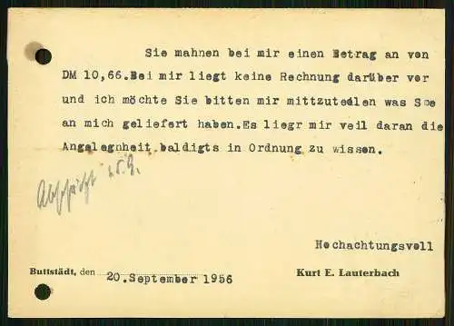 7x Karte - Hauschild Gummiwaren Leipzig 1956 - versendet an Firmen SN - ST - DDR