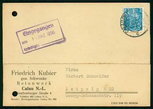 7x Karte - Hauschild Gummiwaren Leipzig 1956 - versendet an Firmen SN - ST - DDR