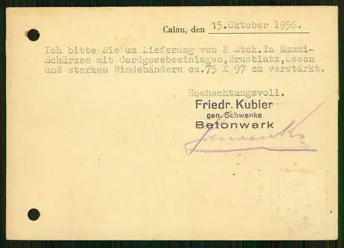 7x Karte - Hauschild Gummiwaren Leipzig 1956 - versendet an Firmen SN - ST - DDR