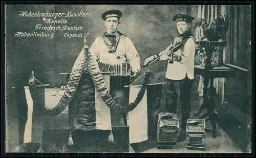AK- Dortmund Hohenlimburg - Künstler Kapelle Friedrich Deutsch 1910 Oegerstr. 27