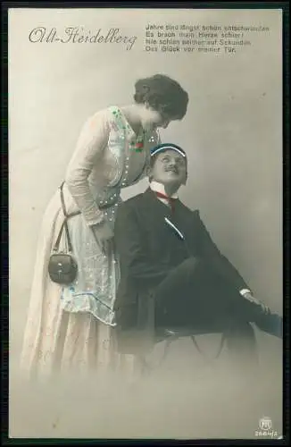 AK - Jahre sind längst ... - Student mit Geliebter - Alt-Heidelberg - 1911 gel.