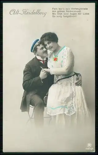 AK - Fern wars Neckarst ... - Student mit Geliebter - Alt-Heidelberg - 1912 gel.