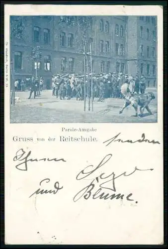 AK - Hannover Soldaten Offizier-Reitschule - Parole Ausgabe - 1899 gelaufen