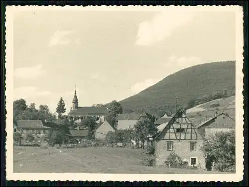 4x Foto - Unbekanntes Dorf mit Kirche in der Pfalz - Pfälzer Wald - 1933-36