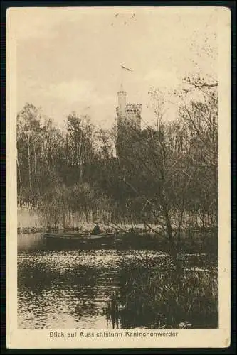 AK - Schwerin - Insel Schweriner See - Kaninchenwerder Aussichtsturm - 1927 gel.