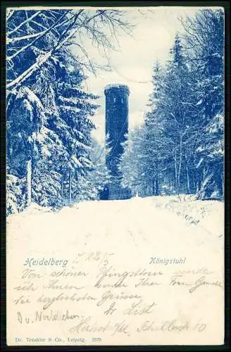 AK - Heidelberg am Neckar - Königstuhl Winterlandschaft - 1899 gelaufen