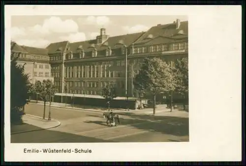 Foto AK - Hamburg Eimsbüttel - Emilie-Wüstenfeld-Gymnasium EWG - 1933 gelaufen