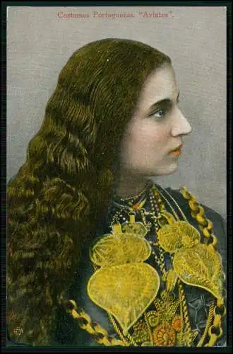 AK - PORTUGAL AVINTES - Damen Portrait - Portugiesin in Tracht, Avintes - 1910