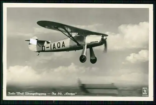 Foto AK - Flugzeug Aircraft -  Focke Wulf Fw 56 Stößer - Klinke & Co 13352