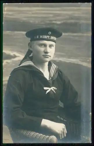 Foto AK - Soldat Kaiserliche Marine Wilhelmshaven -   3. II. Werft-Division