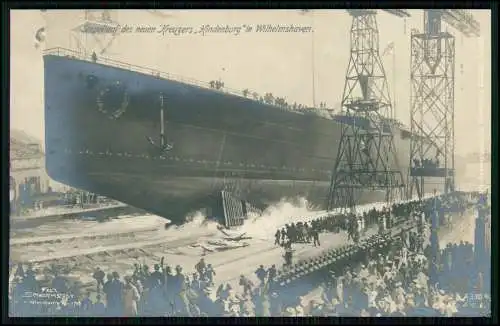 AK - Wilhelmshaven - Stapellauf Kreuzer SMS Hindenburg - Kaiserliche Marine 1915