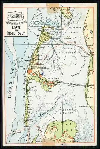 Foto AK - Insel Sylt in Nordfriesland - Hindenburgdamm - Im D-Zug Rüm Hart klaar