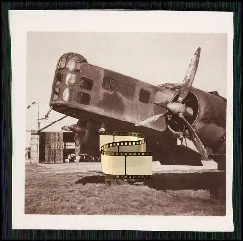Foto 7x6 cm nach 1945 - Flugzeug Aircraft - Bloch MB 210 franz. Bomber