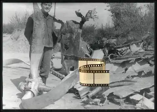 Foto 15x10 cm nach 1945 - Flugzeug Aircraft - Flugzeugabsturz Bruch