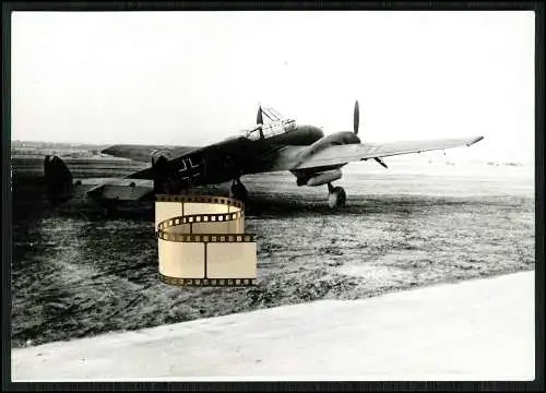 Foto 13x9cm nach 1945 - Flugzeug Aircraft - Messerschmitt Bf 110 Geschwader 52
