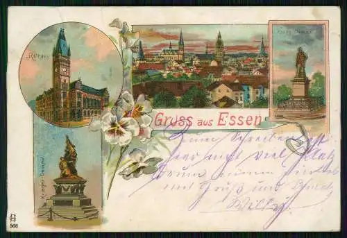 AK Litho Lithografie - Essen im Ruhrgebiet - 1901 gelaufen