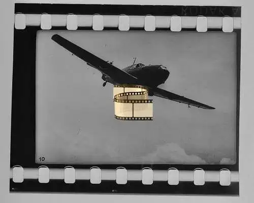 Original Dia 4 x 3,5 cm vor 1945 - Flugzeug - Aircraft