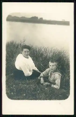 7x Foto AK - an der Weser Minden Porta Westfalica - und Portrait - 1905-20