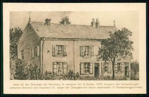 Donchery Haus an der Chaussee - Verhandlungen zwischen Bismarck Napoleon - 1870