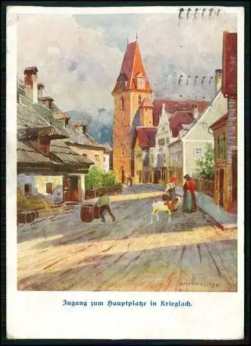 AK - Anton Reckziegel -  Krieglach Steiermark - Zugang zum Hauptplatz- 1931 gel.