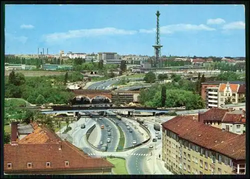 AK - BERLIN - Schnellstraßen und Funkturm City - Highways and Radio Tower