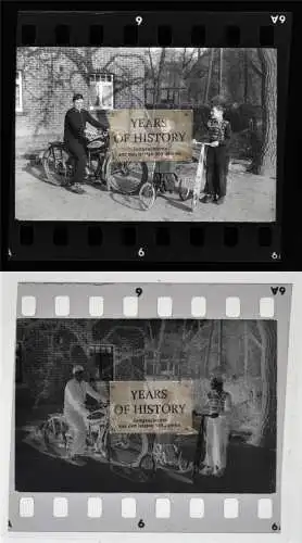 Original Negativ Moped Motorrad - mit Emblem Tankaufschrift Miele - Gütersloh